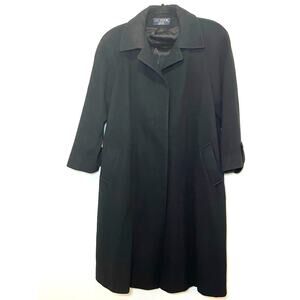 Vintage JG Hook‎ 100% Wool Petite Womans Trench Overcoat Size L/XL